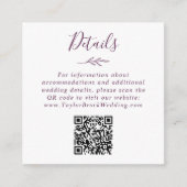 Carte D'accompagnement Feuille minimale | Suggérer le Mariage de code QR (Devant)