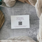 Carte D'accompagnement Feuille minimale | Suggérer QR Code Mariage RSVP