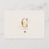 Carte D'accompagnement Feuilles automnales Beige rustique Mariage Automne (Dos)