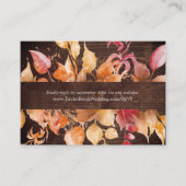 Carte D'accompagnement Feuilles automnales | Rustic Wood Mariage Website  (Devant)