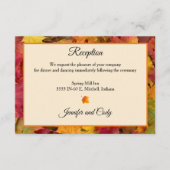 Carte D'accompagnement Feuilles Automne Couleurs Automne Accueil Mariage (Devant)
