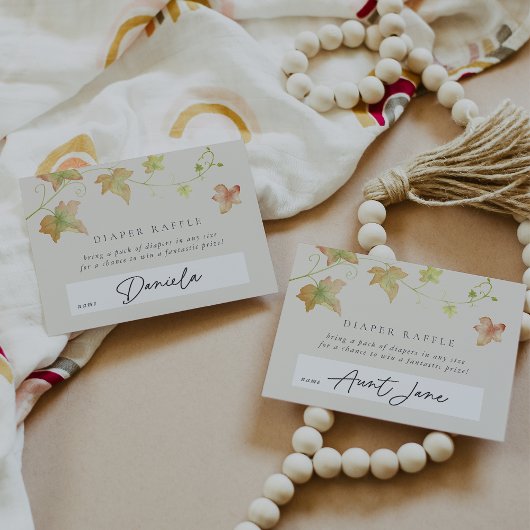 Carte D'accompagnement Feuilles d'automne Baby shower d'automne Déchets R