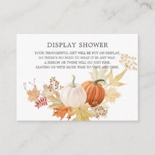 Carte D'accompagnement Feuilles d'automne Citrouille douche