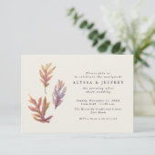 Carte D'accompagnement Feuilles d'automne jour après brunch mariage (Debout devant)