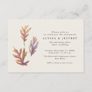 Carte D'accompagnement Feuilles d'automne jour après brunch mariage