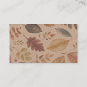 Carte D'accompagnement Feuilles d'automne Raffin de lessive (Dos)