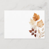 Carte D'accompagnement Feuilles d'automne rustiques et délicates de Bourg (Dos)