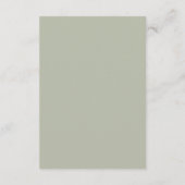 Carte D'accompagnement Feuilles de sauge Citrouille blanche Code QR RSVP (Dos)