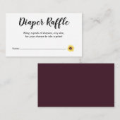 Carte D'accompagnement Feuilles de tournesol peint au chapeau (Devant / Derrière)