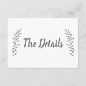 Carte D'accompagnement Feuilles dessinés au crayon Les détails (Devant)