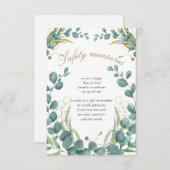 Carte D'accompagnement feuilles d'or eucalyptus mesures de sécurité maria (Devant / Derrière)