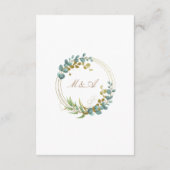 Carte D'accompagnement feuilles d'or eucalyptus mesures de sécurité maria (Dos)