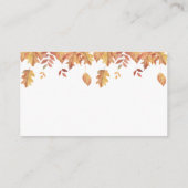 Carte D'accompagnement Feuilles en chute - devinez combien de baisers jeu (Dos)