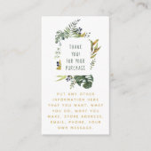 Carte D'accompagnement Feuilles et couronne de fleurs, bordure florale (Devant)