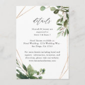 Carte D'accompagnement Feuilles & Eucalyptus Gold LG 2 (Devant)