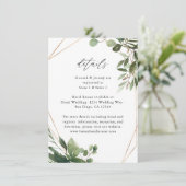 Carte D'accompagnement Feuilles & Eucalyptus Gold LG 2 (Debout devant)