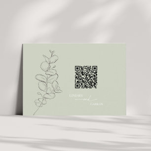 Carte D'accompagnement Feuilles minimalistes dessinés à la main - détails