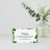 Carte D'accompagnement Feuilles tropicaux | Site Mariage (Debout devant)