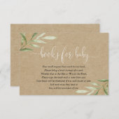 Carte D'accompagnement Feuilles verts Kraft réserver des livres de demand (Devant / Derrière)