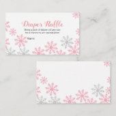 Carte D'accompagnement Feuillets de neige de l'hiver de l'Argent rose de (Devant / Derrière)