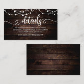 Carte D'accompagnement Feux à chaîne de ferme, Blanc, Bois, Détails sur l (Devant / Derrière)