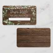 Carte D'accompagnement Feux de verdure rustique baby shower tombole de co (Devant / Derrière)