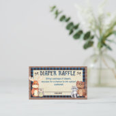 Carte D'accompagnement Fiche de Baby shower de couches de bois de bûchero (Debout devant)