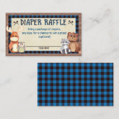 Carte D'accompagnement Fiche de Baby shower de couches de bois de bûchero (Devant / Derrière)