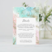 Carte D'accompagnement Fiche de boîtier Abstrait Summer Mariage Details (Debout devant)