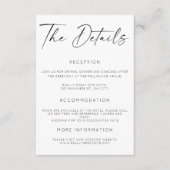 Carte D'accompagnement Fiche de boîtier de détails minimaux pour le Maria (Devant)