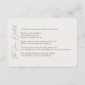 Carte D'accompagnement Fiche de boîtier de finition Mariage à crème simpl (Devant)