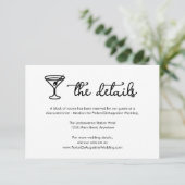 Carte D'accompagnement Fiche de boîtier détaillée du Mariage de cocktails (Debout devant)