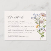 Carte D'accompagnement Fiche de boîtier Détails du Fleur sauvage Whimsica (Devant)