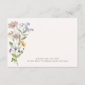 Carte D'accompagnement Fiche de boîtier Détails du Fleur sauvage Whimsica (Dos)