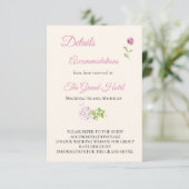 Carte D'accompagnement Fiche de boîtier Détails mariage (Debout devant)