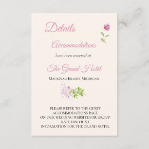 Carte D'accompagnement Fiche de boîtier Détails mariage