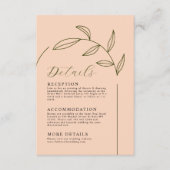 Carte D'accompagnement Fiche de boîtier Détails mariage (Devant)