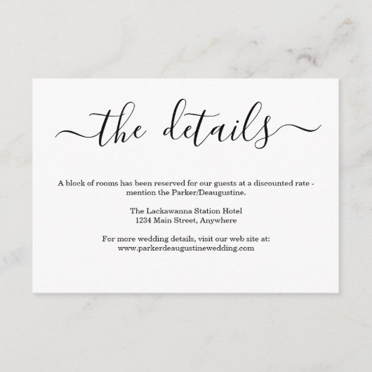 Carte D'accompagnement Fiche de boîtier Informations / Détails (Devant)