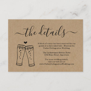 Carte D'accompagnement Fiche de boîtier Informations sur le pain de bière