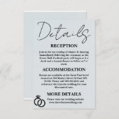 Carte D'accompagnement Fiche de boîtier pour détails minimaux simples du  (Devant / Derrière)