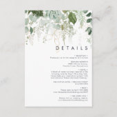 Carte D'accompagnement Fiche de boîtier pour les détails de feuille verte (Devant)