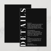 Carte D'accompagnement Fiche de boîtier pour les détails minimaux du Mari (Devant / Derrière)