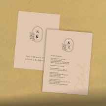 Fiche de boîtier Rustique Détails du Mariage