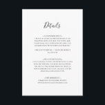 Carte D'accompagnement Fiche de boîtier simple et élégante<br><div class="desc">Cette carte boîtier simple et élégante est parfaite pour votre mariage moderne minimaliste noir et blanc. Le design comporte une police contemporaine minimale accompagnée d'une calligraphie formelle. Gardez-le tel quel,  ou choisissez de le personnaliser avec vos propres oeuvres d'art ou photos !</div>