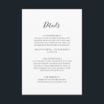 Carte D'accompagnement Fiche de boîtier simple et élégante<br><div class="desc">Cette carte boîtier simple et élégante est parfaite pour votre mariage moderne minimaliste noir et blanc. Le design comporte une police contemporaine minimale accompagnée d'une calligraphie formelle. Gardez-le tel quel,  ou choisissez de le personnaliser avec vos propres oeuvres d'art ou photos !</div>