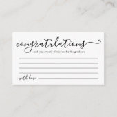 Carte D'accompagnement Fiche de conseils et de souhaits de diplôme (Devant)