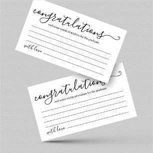 Carte D'accompagnement Fiche de conseils et de souhaits de diplôme