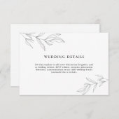 Carte D'accompagnement Fiche de fermeture de la feuille de feuillet d'art (Devant / Derrière)