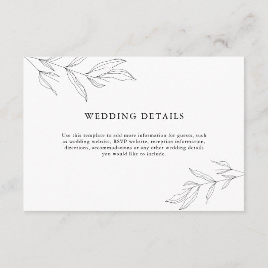 Carte D'accompagnement Fiche de fermeture de la feuille de feuillet d'art (Devant)