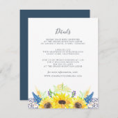 Carte D'accompagnement Fiche d'information de l'invité Flowerfields (Devant / Derrière)